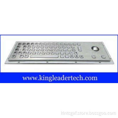 64 keys panel mount rugged metal industrial keyboard with t